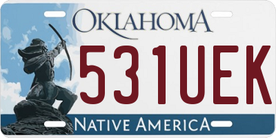 OK license plate 531UEK