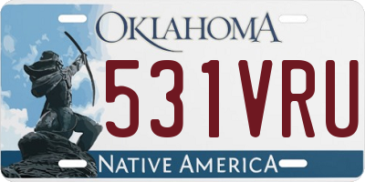 OK license plate 531VRU
