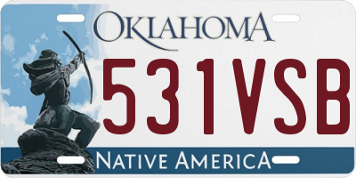 OK license plate 531VSB