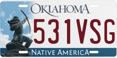 OK license plate 531VSG