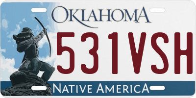 OK license plate 531VSH