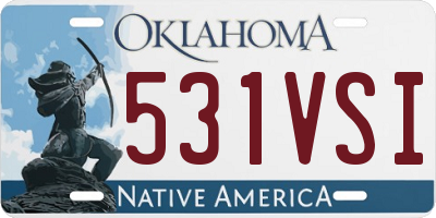OK license plate 531VSI