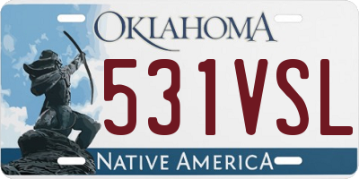 OK license plate 531VSL