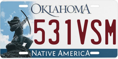 OK license plate 531VSM