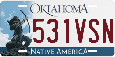 OK license plate 531VSN