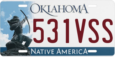 OK license plate 531VSS