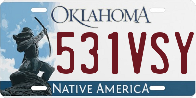 OK license plate 531VSY