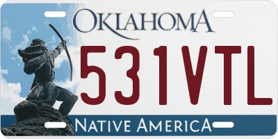OK license plate 531VTL