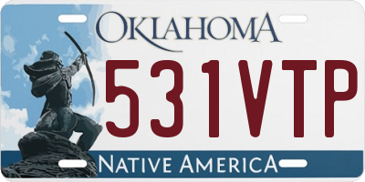 OK license plate 531VTP