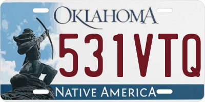 OK license plate 531VTQ