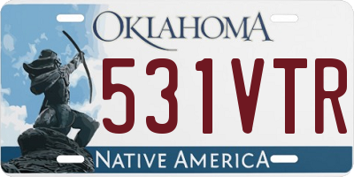 OK license plate 531VTR
