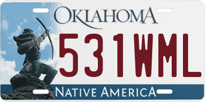 OK license plate 531WML