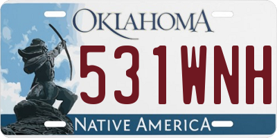 OK license plate 531WNH