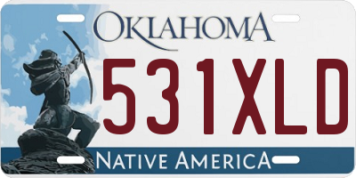 OK license plate 531XLD