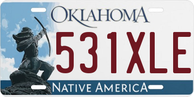 OK license plate 531XLE