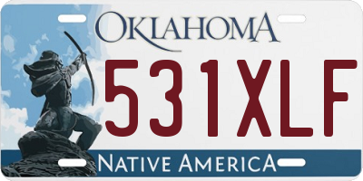 OK license plate 531XLF