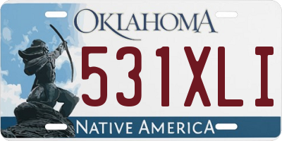 OK license plate 531XLI