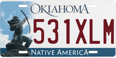 OK license plate 531XLM