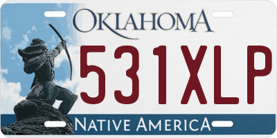 OK license plate 531XLP