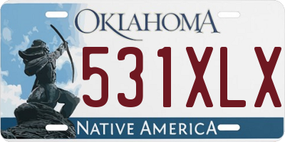 OK license plate 531XLX