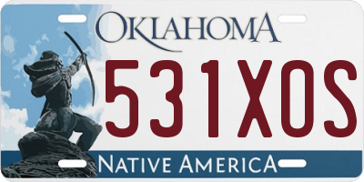 OK license plate 531XOS