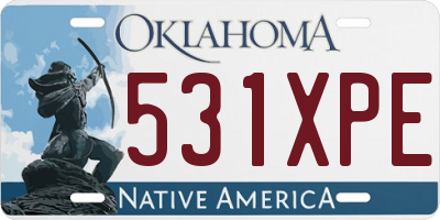 OK license plate 531XPE