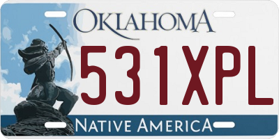OK license plate 531XPL