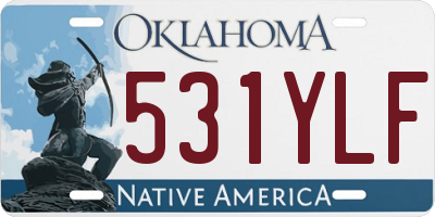 OK license plate 531YLF
