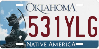 OK license plate 531YLG