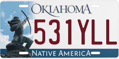 OK license plate 531YLL