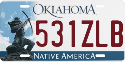 OK license plate 531ZLB