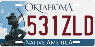 OK license plate 531ZLD
