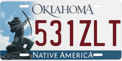 OK license plate 531ZLT