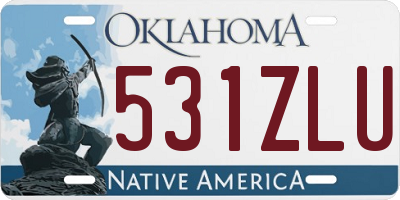 OK license plate 531ZLU