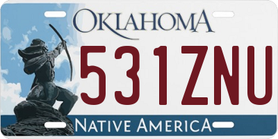 OK license plate 531ZNU