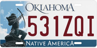 OK license plate 531ZQI