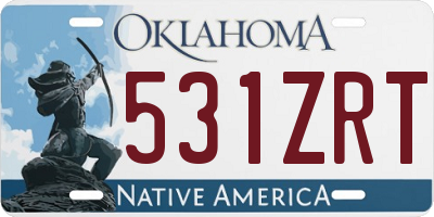 OK license plate 531ZRT