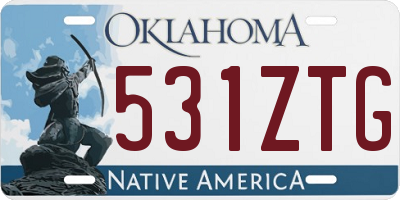 OK license plate 531ZTG