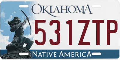 OK license plate 531ZTP