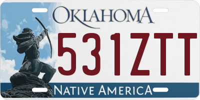 OK license plate 531ZTT