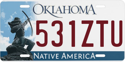 OK license plate 531ZTU