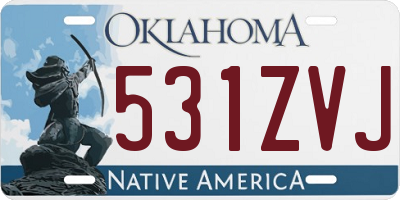 OK license plate 531ZVJ