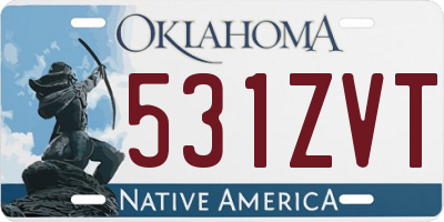 OK license plate 531ZVT