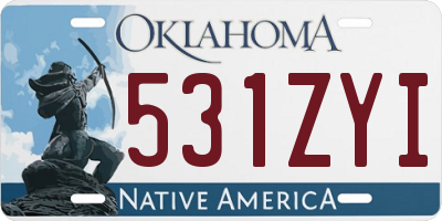 OK license plate 531ZYI
