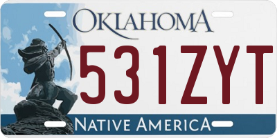 OK license plate 531ZYT