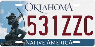 OK license plate 531ZZC