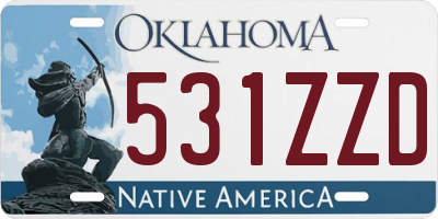 OK license plate 531ZZD