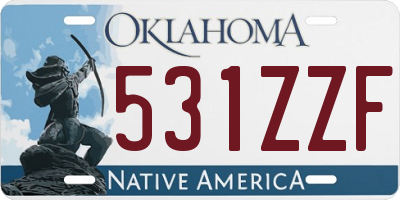 OK license plate 531ZZF