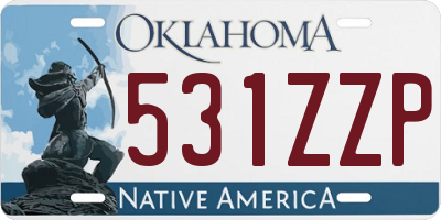 OK license plate 531ZZP