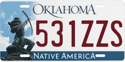 OK license plate 531ZZS